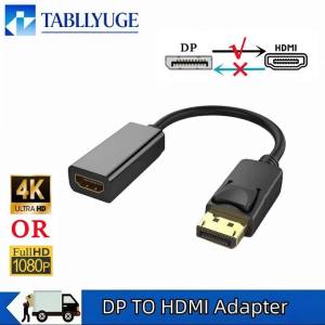 DP to HDMI Adapter 4K 60Hz DisplayPort to HDMI Converter Male to Female Video Cable for PC Laptop TV