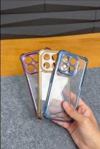 For Xiaomi 15T / 15T Pro Casing Transparent Soft TPU Plating Four-cornered Shield Phone Case Cover