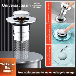 YALANDENG | Press-Operated Drain Stopper with Filter