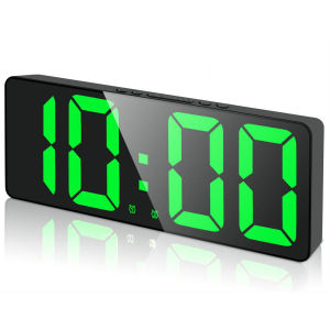 Digital Alarm Clock [Upgraded Version] LED Clock for Bedroom Electronic Desktop Clock with Temperature Display 5 Level Bright