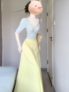 NIUVIES | Yellow Summer Long Dress