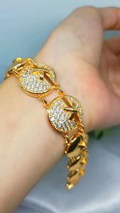 Gelang Tangan Perhiasan Dubai Xuping Lapis Emas 24K rosegold Fashion anti karat terbaru Gelang Kendari