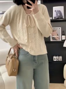 Sweet Knitted Long Sleeve Sweater Cardigan Loose Lazy Style Spring Autumn New Arrival Womens Fashion Soft Noodle Patterned Outerwear