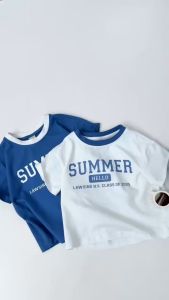 Set bộ thun tay ngắn basic phối màu cho bé trai mùa hè Hello summer 1 đến 7 tuổi BERNIE H0225B32