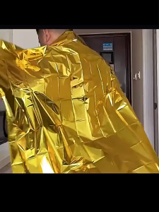 Emergency Blanket Aluminum Film / Selimut Darurat Outdoors Hiking Tool