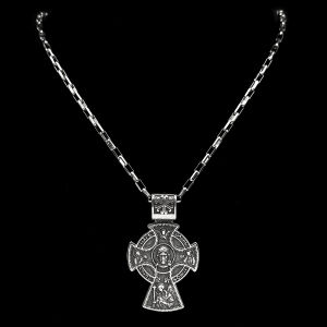 Vintage Orthodox Jesus Crucifix Cross Pendant Necklace for Women Men Stainless Steel Silver Color Chain Necklaces Amulet Jewelry