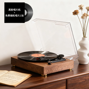 Retro Vinyl Record Player European Style Bluetooth Speaker Audio Decoration Moving House Gift Living Room Decor Black Vinyl