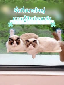 เปลแมวติดกระจก รับน้ำหนักได้ถึง 30 kg เปลนอนแมว พับเก็บได้ ถ้วยดูดที่มีประสิทธิภาพ มั่นคงและไม่หลุดง่าย เปลแมว ที่นอนแมว เปลแมวติดหน้าต่าง ติดกระจก ที่นอนแมว เปลญวนรังสัตว์เลี้ยงแมวหน้าต่างกระจกแขวนพับได้จุกดูดที่นอนแมว