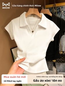 MiiOW | Áo Sơ Mi Cổ Polo Tay Ngắn Bằng Cotton