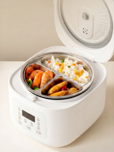 onlycook | Stainless Steel Handled Compartment Steamer Tray