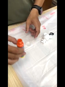 DIY Fluid Bearbrick Mystery Box Keychain Souvenir Fluid Pewarna Beruang Ganas