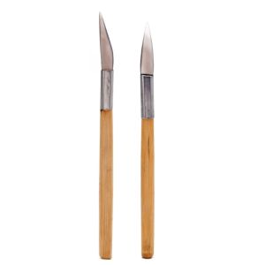 Jewelry Polisher Agate Burnish Knife with Bamboo Handle Polishing Tool for Gold and Silver Jewelry Craft Making and Repair