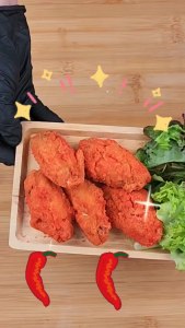 ผงเขย่า รสฮอตสไปซี่ วิงแซ่บ  500กรัม ตรา ชีสโตะจัง