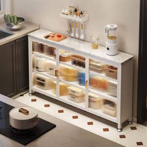 Multifunctional Multilevel Storage Rack Stone Table