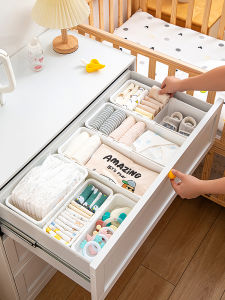 Baby Clothes Storage Box Infant Underwear Socks Organizer Drawer Divided Closet Storage Box Home Use Childrens Wardrobe