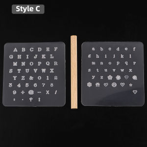 3pcs DIY Faux Leather Crafting Set - Semi Transparent Digital Letter Symbol Stamp & Engraving Molds Punching Printing Tool