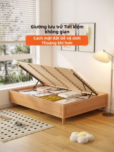 ZHUSHANGZHIJIA | Giường Gỗ Thiết Kế Nhà Nhỏ Có Chức Năng Lưu Trữ cho Trẻ Em