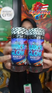 Floating Tropical Fish Food High Protein Glow Booster Pellet 70gr for Baby Channa Betta Guppy Cichlid Aquascape Fish Natural Color Enhancer with Spirulina Caroten Vit D3++ Premium Organic Feed Easy Digest | GoBetta Trusted Formula 0.5MM & 1MM Size