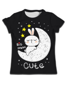 Black Tops For Girls: Birthday T-Shirts & Cartoon Clothes (3-12 Years)