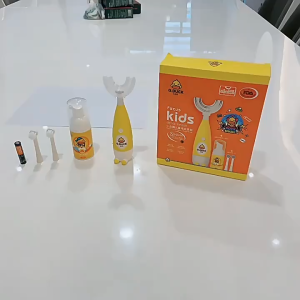 แปรงสีฟันไฟฟ้า เด็ก แถมมูส แปรงฟัน+หัวแปรง IPX7 แบตอึด นุ่นปลอดภัย