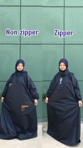 Jas Hujan Gamis Wanita Dewasa Lucu Aestetic Kekinian Bahan Parasut Balon Import Premium Kuat dan Tebal