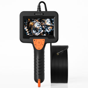 4.3 IPS Screen Industrial Endoscope Camera 8mm 1080P HD Handheld Borescope Rigid Cable 2600mAh Inspection Pipeline Car