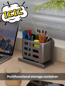 ICIC Wall Mounted Holder Bathroom Storage Shelf Rack Toothbrush Holder Toothpaste Waterproof Holder Drill-Free Storage Rack Kitchen Tool