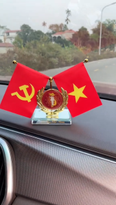 Bộ Cờ Đảng Và Tổ Quốc Trang Trí Ô Tô Bàn Làm Việc Văn Phòng ONECARS Nhiều Ý Nghĩa