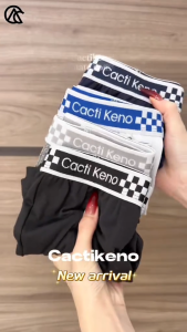 Cacti Keno 4PCS Cotton Boxer For Men Oversized Elastic Soft And Comfortable Material 7A Antibacterial M-2XL