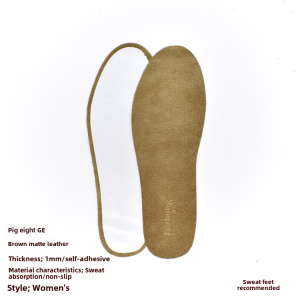 Ultra-Thin Genuine Leather Shoe Insole Non-Slip Wear-Resistant Breathable Sweat-Absorbent Deodorizing for Men and Women