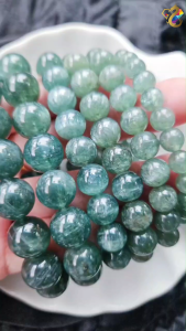 Super Premium Grade Rare Natural Cat Eyes Icy Green Apatite Bracelet