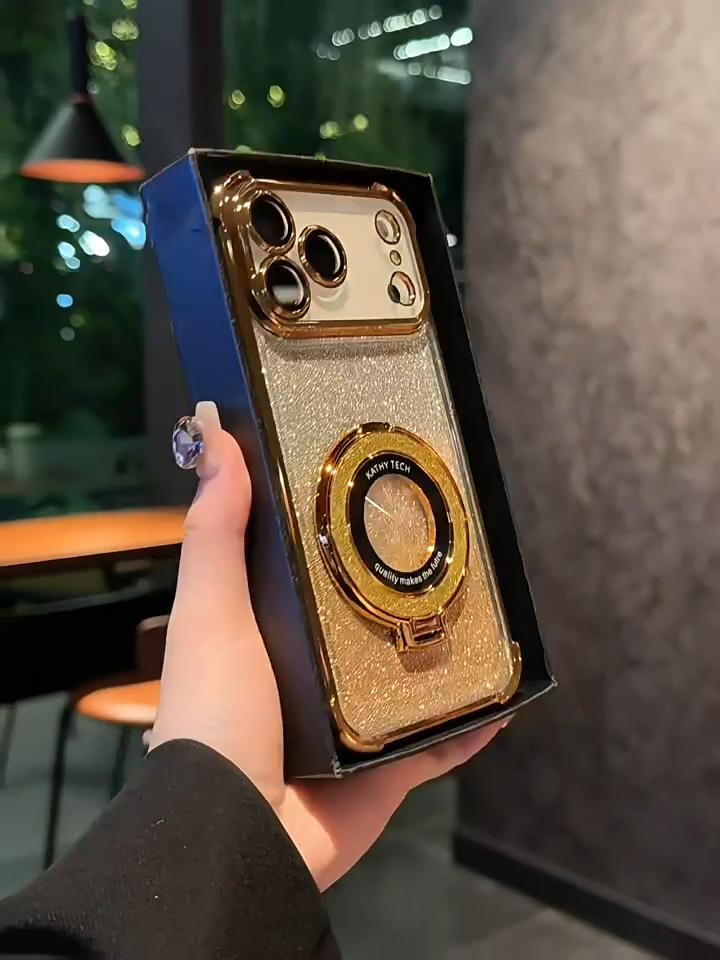 Luxury Gradient Shockproof Case iPhone 11 12 13 14 15 16 pro max 15 16 plus with Foldable stand support Casing iPhone 11 12 13 14 15 16 pro max 15 16 plus