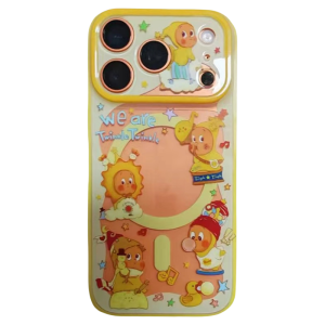 LIANGWU | Ốp Lưng Điện Thoại Trong Suốt Đáng Yêu Phổ Biến Mới Vui Nhộn với Giá Đỡ Từ Tính
