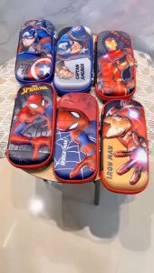 Kotak Pensil Anak Eva 3D Timbul Super Hero Marvel Spiderman Iron Man Captain America Disney Perempuan Cowok Cewek Tempat Pencil Case Box 4D Keren Kartun Souvenir Gift Hadiah Ultah Ulang Tahun