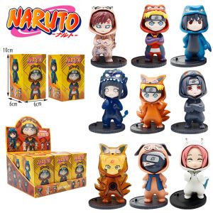 Bandai | 1-9Pcs Naruto Blind Box Figures Model Ornament Anime Uchiha Sasuke Sakura Cosplay Action Figurine Model Toys Decorations Gifts