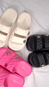 Sandal Slop Wedges Wanita Korean Premium Import Platform EVA Rubber Non Slip Sole Double Strap 907M-H