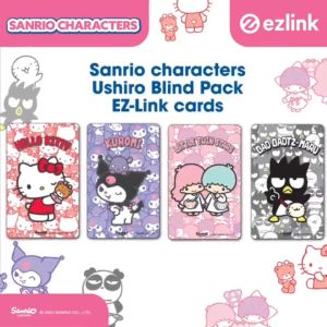 Ushiro Blind Pack - Sanrio Characters Hello Kitty / Kuromi / Little Twin Stars / Bad Badtz-Maru EZ Link Card (Lazada Exclusive) Ez Link Card with $0 Stored Value (While Stock Lasts!)!