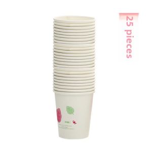 100 PCs For Home Disposable Paper Cup Drinks Coffee Soy Milk Cola Milk Tea Hot Drinks Cup Water Cup Extra Thick Cup