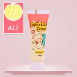 15ml/bottle Resin Cream for Phone Case Fake Whipped Clay Glue DIY Craft Soft Clay Decoration Simulation Gel Mobile Shell
