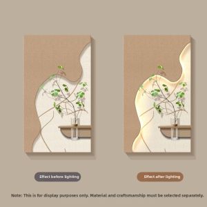 3D Sandstone Human Entryway Decorative Painting Ambient Light Luxury Living Room Wall Art