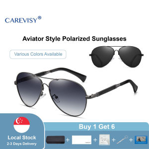 CAREVISY Aviator Polarized Sunglasses UV400 Protection Anti Glare Driving Fishing Outdoor Sunglasses for Adults Men Women