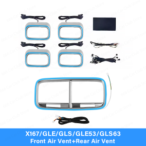 64 Colors Rear Air Vents Decorative Light for Mercedes Benz GLE GLS W167 GLE53 GLS63 Coupe Car Interior Lighting Accessory