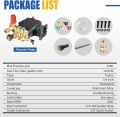 TOOLCY Pressure Washer Pump 3400 PSI Max 3.0 GPM, 3/4 inch Shaft Horizontal Triplex Plunger Pump Replacement, Direct Drive, with Unloader, 5 Nozzle Tips, 3/8" QC to M22-14mm Adapter. 