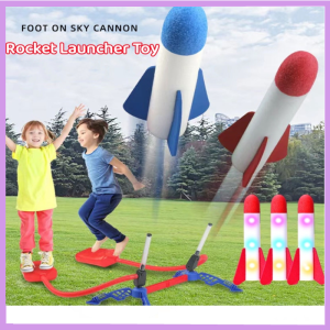 Flying Rocket Toys Air Rocket Foot Pump Launcher Toys Outdoor Sport Child Play Set Toy Jump Stomp Pressed Rocket Launch Mainan