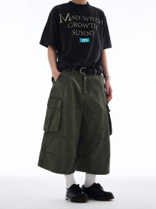 MADWITCH | Vintage Loose Cargo Shorts 7/8