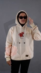 Dezirose Sweater Hoodie Blooming Alone Fleece Tebal Premium Distro Size M-XXL ( Pria & Wanita )