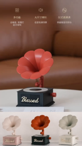 <𝙇𝒂𝙯𝑺𝙜𝑴𝙖𝒍𝙡> The Mini Retro Gramophone Bluetooth Speaker Gift Home Decor Decoration