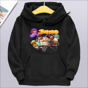 Atasan Sweater Hoodie Kekinian Untuk Anak Laki Perempuan Motif Animasi Jumbo Viral 4 - 12 Tahun
