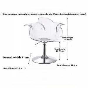 Adjustable Height Acrylic Bar Stool Home Use Luxury Nordic Transparent Island Bar Chair Coffee Shop Popular Internet Famous Bar Chair