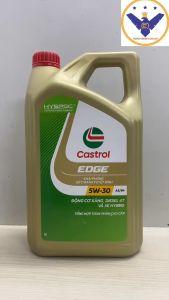 Combo Dầu nhớt động cơ ô tô Castrol EDGE 5W-30 A3/B4 - can 5L + Súc rửa động cơ Bluechem